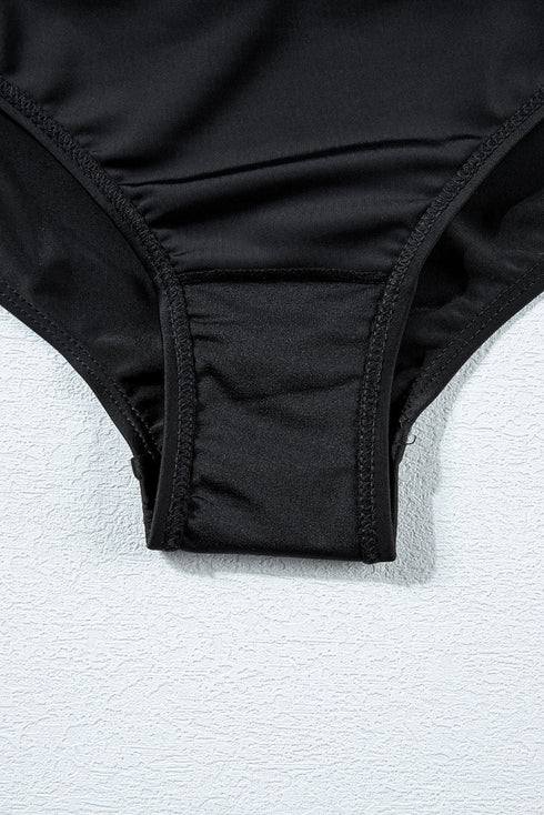 Wide Waistband Smooth Stretch Mini Swim Skirt