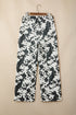 Abstract Print Metal Button Regular Fit Full Length Jeans