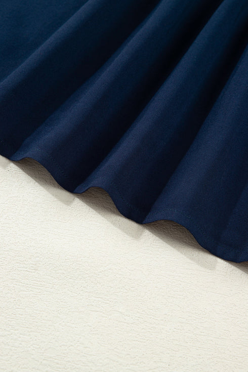 Western Leopard Print Button Detail Short Sleeve Tunic Mini Dress