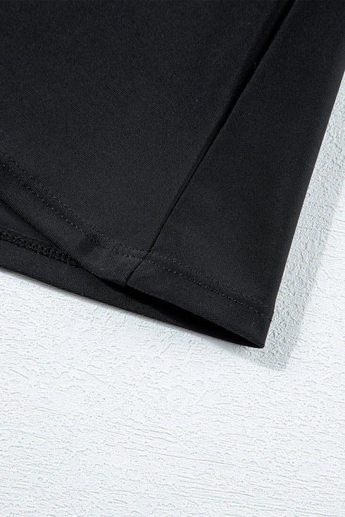 Wide Waistband Smooth Stretch Mini Swim Skirt