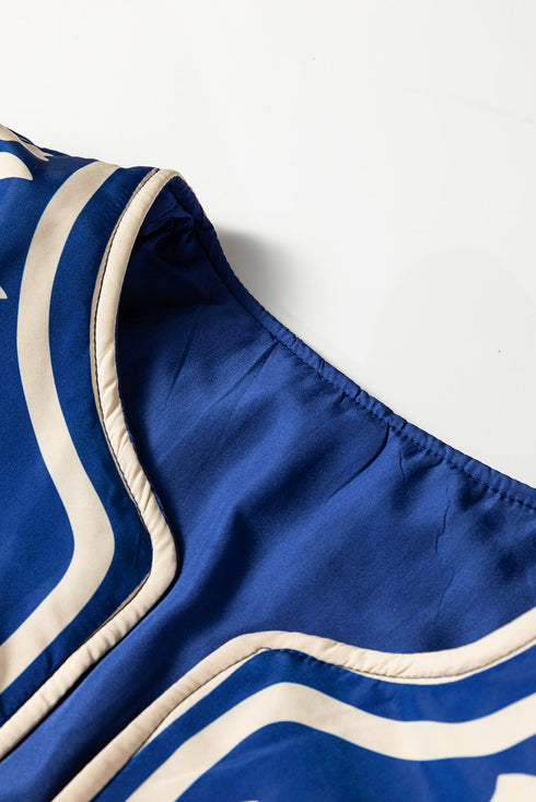 Bohemian Floral Print Open Front Buttoned Cuff Jacket