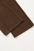 Polyester Tie Elastic Waist Soft Corduroy Pants