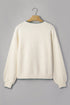Stitched Tree Applique Graphic Knit Pullover Sweater