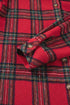 Pure Polyester Plaid Pattern Button Front Shacket