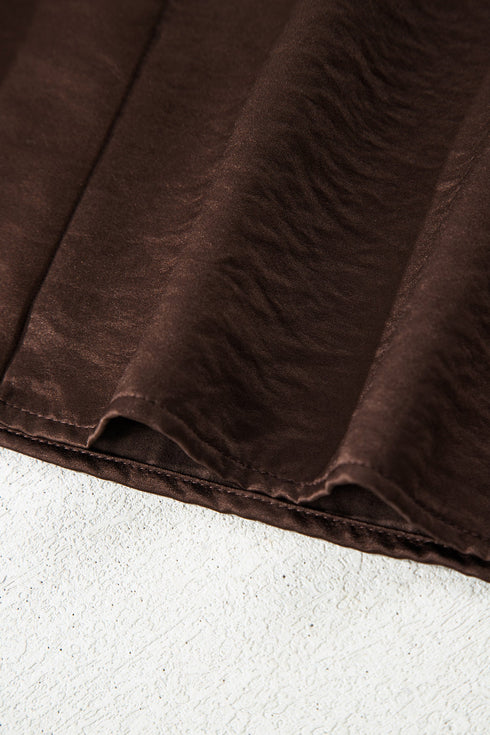 Braided V Neck Long Sleeve Wide Leg Pant Set