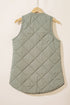 Solid Color Quilted Longline Outerwear Pocket Vest