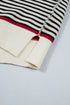 Striped Ribbed Trim Drop Shoulder Oversized Sweater