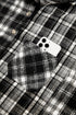 Plaid Long Sleeve V Neck Shift Shirt Jacket