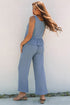 Textured Ribbed Ruffle Tank Top Wide Leg Pant Set