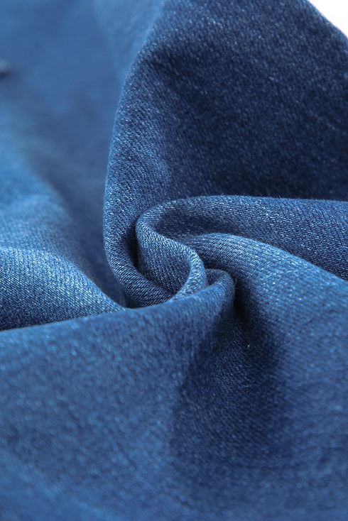 Exclusive Distressed Bell Bottom Flare Denim Jeans