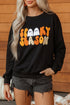 Embroidered Graphic Long Sleeve Round Neck Pullover Sweatshirt