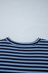 Striped Long Sleeve Drawstring Waist Coordinated Pant Set