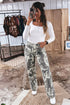 Elastane Camo Pattern Cotton Denim Shift Jeans