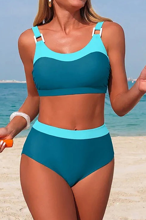 Adjustable Strap Knot Back Two Piece Bikini