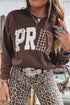 Floral Buffalo Plaid Striped Embroidered Patch Western Pullover Sweatshirt