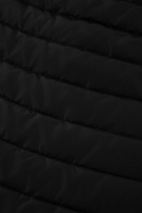 Plush Collar Quilted Zip Front Puffer Vest