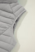 Plush Collar Quilted Zip Front Puffer Vest