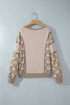 Floral Print Round Neck Long Sleeve Shift Top