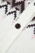 Geometric Pattern Brushed Knit Apres Ski Cardigan