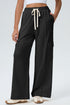 Drawstring Elastic Waist Cargo Patch Pocket Pants