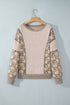 Floral Print Round Neck Long Sleeve Shift Top