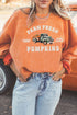 Corded Ribbed Farm Fresh Pumpkins Graphic Pullover Sweatshirt