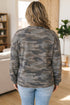 Polyester Elastane Camo Print Long Sleeve Top