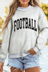 Polka Dot Letter Print Mock Neck Long Sleeve Pullover Sweatshirt