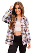 Relaxed Fit Brushed Plaid Button Down Shirt
