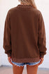 Howdy Polka Dot High Neck Baggy Pullover Sweatshirt