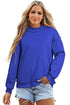 Reversible Mock Neck Oversize Drop Shoulder Sweatshirt
