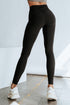 Criss Cross Tummy Control High Waist Solid Leggings