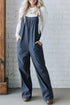 Adjustable Shoulder Straps Button Detail Corduroy Jumpsuit