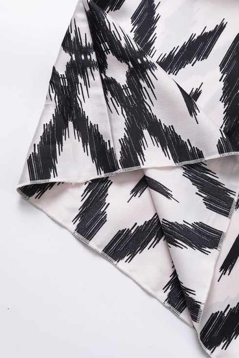 Abstract Geometric Pattern Sleeveless Flowy Maxi Dress