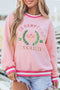 Polyester Embroidered Tennis Crew Neck Pullover Sweatshirt