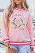 Polyester Embroidered Tennis Crew Neck Pullover Sweatshirt