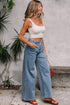 Exclusive Washed Super Wide Leg Denim Jeans