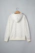 Floral Print Ribbing Drawstring Hem Long Sleeve Hoodie