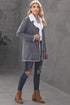 Lapel Collar Button Front Warm Fleece Jacket