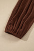 Corduroy V Neck Long Sleeve Mini Dress