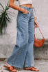 Exclusive Washed Super Wide Leg Denim Jeans