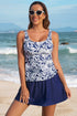 Empire Waist Ruched Side Tie Tankini Set