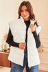 Solid Casual Oversized Stand Neck Puffer Vest