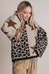 Leopard Star Pattern Round Neck Long Sleeve Sweater