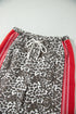 Denim Leopard Print Patchwork Elastic Waist Jeans