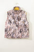 Camouflage Leaf Print Quilted Puffer Layering Vest