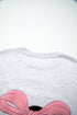 Embroidered Football Bow Back Long Sleeve Game Day Sweatshirt