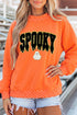 Spooky Letter Polka Dot Trim Mock Neck Sweatshirt