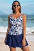 Empire Waist Ruched Side Tie Tankini Set