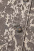 Abstract Camo Print Raw Hem Long Sleeve Collared Jacket